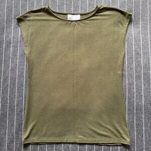 NWOT Nordstrom Cap Sleeve Soft Modal Blend Business Casual T-Shirt | XS